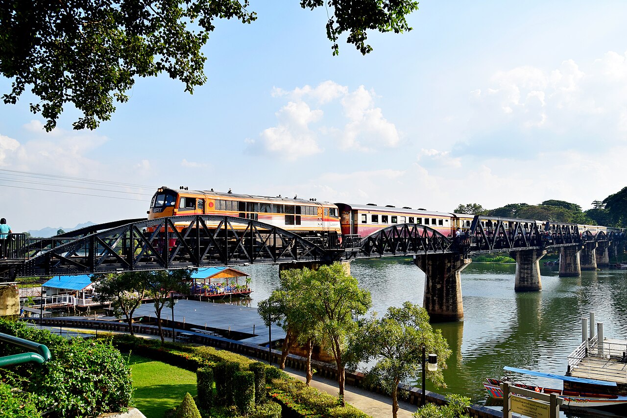 Bridge over the River Kwai at Kanchanaburi, Thailand