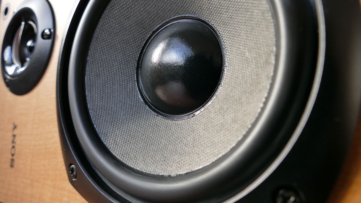 Detalle del cono de un parlante Hi-Fi