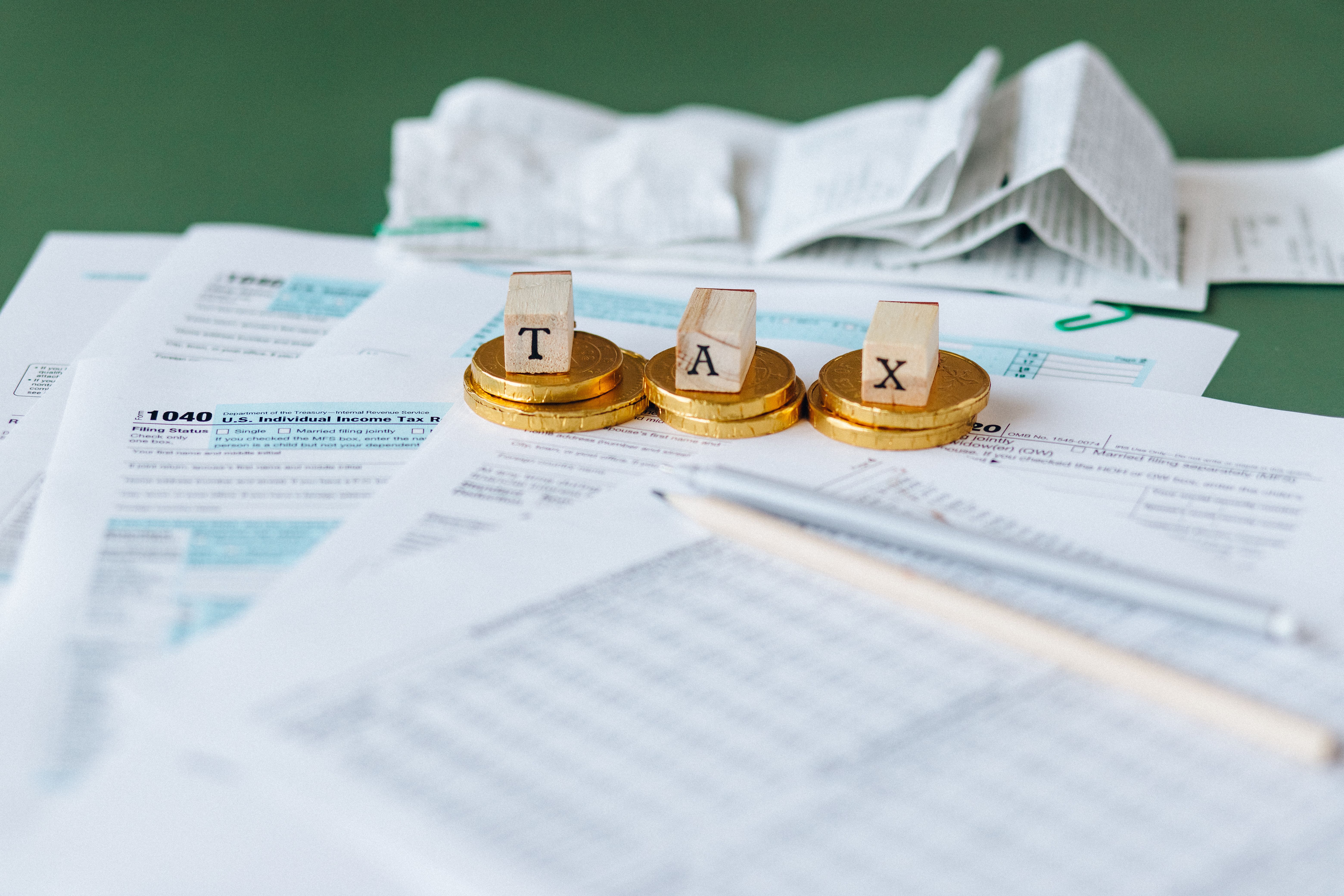 Business documents and financial paperwork laid out for invoicing and record-keeping