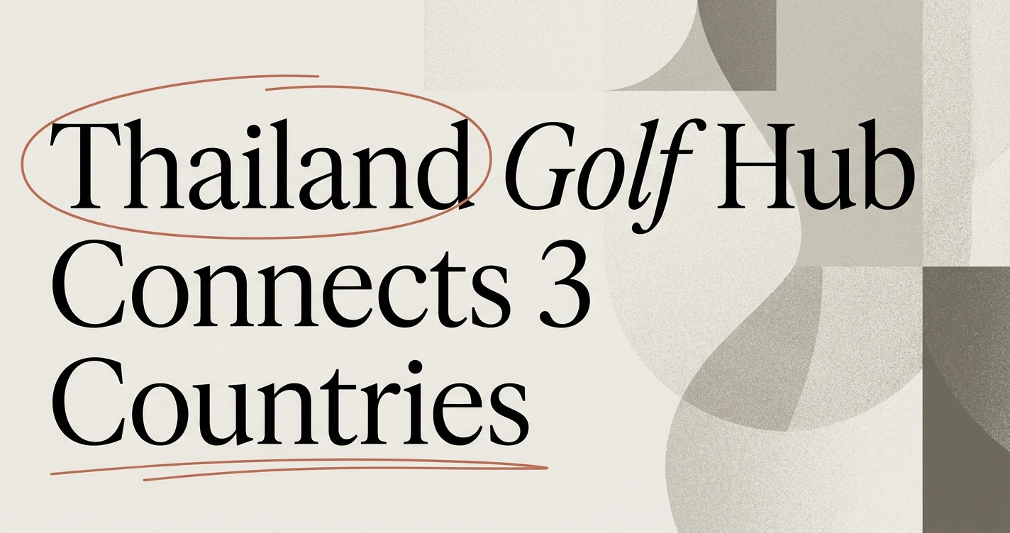 Asia Tour Golf: Thailand as Your Multi-Country Base