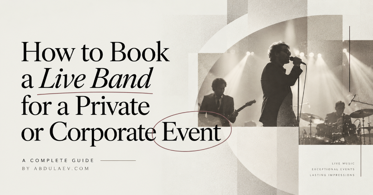 How to Book a Live Band for a Private or Corporate Event